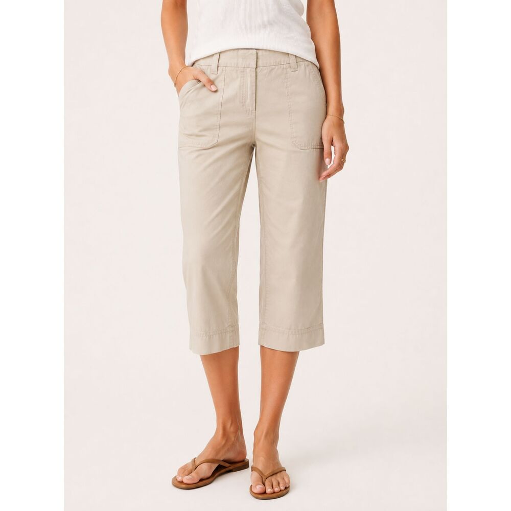 Tommy Hilfiger Y2K Low Rise Khaki Capri Pants Women's 14 Cropped Preppy